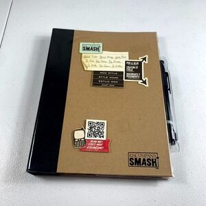 K&Company Smash Folio Mod Black Creative Journaling, Stickers, Pen, & Glue